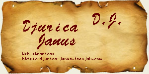 Đurica Janus vizit kartica